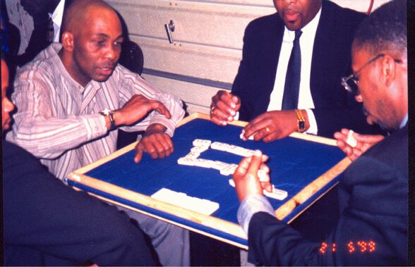 Dominoes in progress
